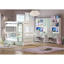 Casakids Loft Κουκέτα Μετατρεπόμενη με Αποσπώμενη Σκάλα για στρώματα 90 Χ 190/200εκ